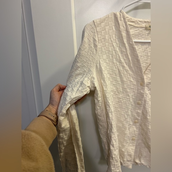 Madewell V-Neck Cardigan in Checkerboard - Picture 4 of 14